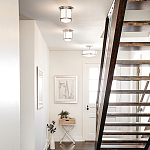 Потолочный светильник для ванных комнат со стеклянным плафоном и одной лампой Hinkley варинант исполнения - 5 | Loft Concept в Екатеринбурге