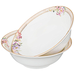 Сервиз столовый из фарфора белый с цветочным принтом на 6 персон 23 предмета Flower Porcelain Collection варинант исполнения - 1 | Loft Concept в Екатеринбурге