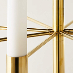 Люстра золотая с 16-ю тонкими цилиндрическими плафонами Shoulders варинант исполнения - 4 | Loft Concept в Екатеринбурге