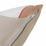 Подушка декоративная хлопковая бежевого цвета с абстрактным принтом Elysian Flow Sand варинант исполнения - 4 | Loft Concept в Екатеринбурге