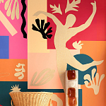 Обои ручная роспись в стиле Арт-деко Jazz Original colourway on painted silk with embroidery варинант исполнения - 4 | Loft Concept в Екатеринбурге