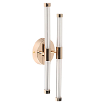 Бра с круглым основанием золотого цвета и двумя вертикальными плафонами Hex Scaffold варинант исполнения - 1 | Loft Concept в Екатеринбурге