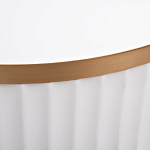 Консоль с ящиком белая с золотом Textured White Console with Gold варинант исполнения - 3 | Loft Concept в Екатеринбурге