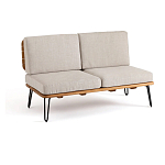 Двухместный диван из акации без подлоконтиков Amra варинант исполнения - 1 | Loft Concept в Екатеринбурге