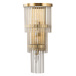 Бра с золотистым основанием и прозрачными трубками Nembus варинант исполнения - 1 | Loft Concept в Екатеринбурге