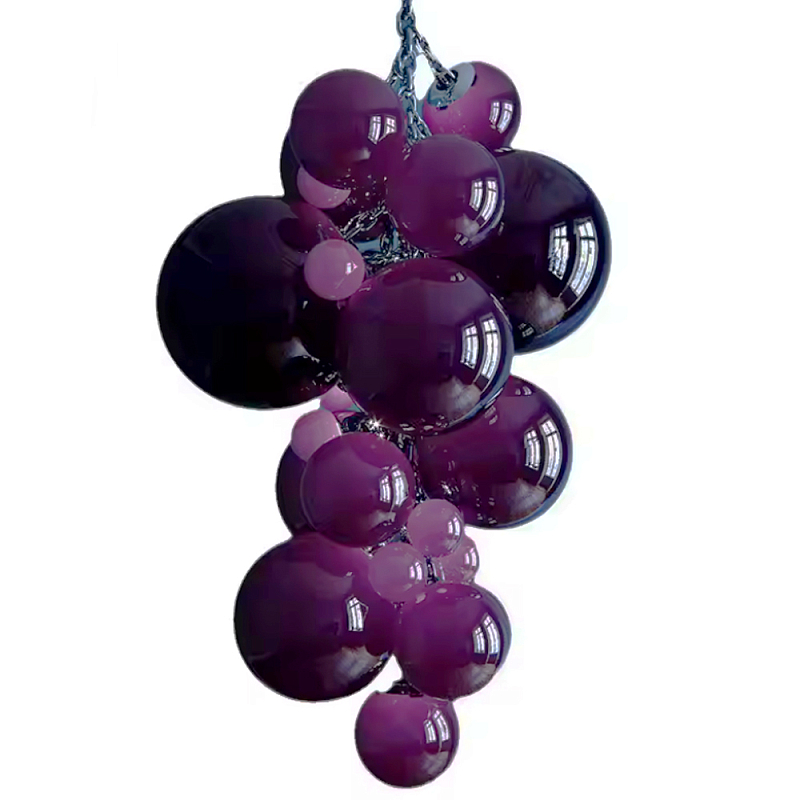 Люстра Grape Balls Сливовый цвет стекла Сливовый Люстра Grape Balls Сливовый цвет стекла Сливовый в Екатеринбурге | Loft Concept