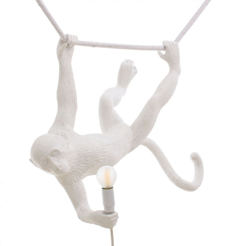 Подвесной светильник Seletti The Monkey Lamp  Swing White Белый в Екатеринбурге | Loft Concept 