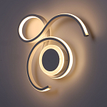 Бра белого цвета с изогнутыми световыми линиями и круглым основанием Luke Lampco Tracer Lamp варинант исполнения - 4 | Loft Concept в Екатеринбурге