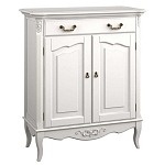 Комод белый из массива бука с ящиком и 2-мя дверцами в стиле прованс White Provence варинант исполнения - 1 | Loft Concept в Екатеринбурге