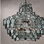 Люстра с каскадом из круглых прозрачных декоративных элементов Harmony of Light варинант исполнения - 2 | Loft Concept в Екатеринбурге