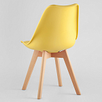 Стул с основой из пластика и мягким сиденьем Arvika Yellow варинант исполнения - 5 | Loft Concept в Екатеринбурге
