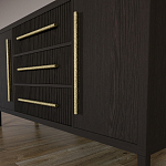 Буфет Primo с тремя ящиками и двумя фасадами Темный орех варинант исполнения - 8 | Loft Concept в Екатеринбурге