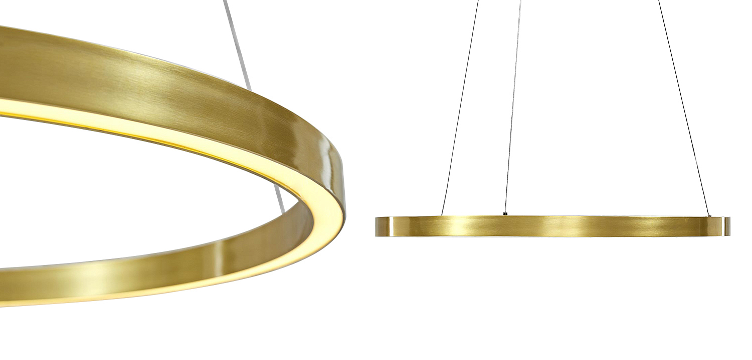 Люстра Ring Gold Horizontal Chandelier Люстра Ring Gold Horizontal Chandelier - Loft-Concept в Екатеринбурге