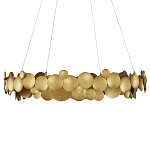 Люстра круглая из многослойных золотых дисков Metal Disc Chandelier варинант исполнения - 2 | Loft Concept в Екатеринбурге