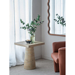 Столик приставной с квадратной столешницей Textured Cream Table варинант исполнения - 8 | Loft Concept в Екатеринбурге