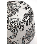 Пуф Wakonda с Круглыми ножками Черно-Белый орнамент варинант исполнения - 4 | Loft Concept в Екатеринбурге