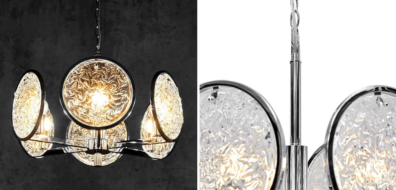 Люстра Geraldine Glass Silver Chandelier Люстра Geraldine Glass Silver Chandelier - Loft-Concept в Екатеринбурге
