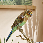 Подсвечник с двумя попугаями из фарфора на бронзовой ветке Eden Garden варинант исполнения - 2 | Loft Concept в Екатеринбурге