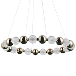 Светодиодная кольцевая люстра Crystal Globule Chrome Chandelier Gold варинант исполнения - 3 | Loft Concept в Екатеринбурге