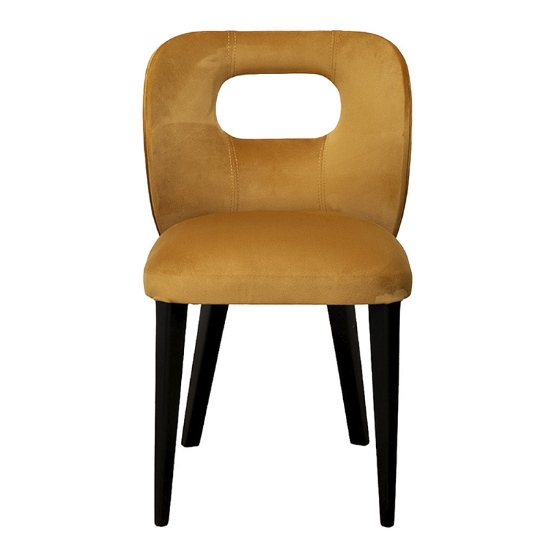 Стул велюровый горчичный Verified Горчичный Черный в Екатеринбурге | Loft Concept 
