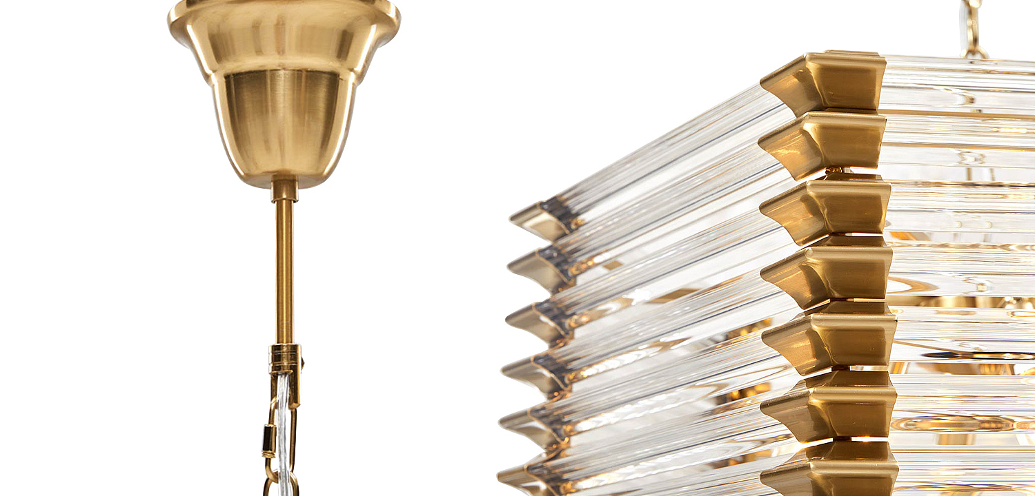 Люстра стеклянная Hexagon Tadesse Glass Chandelier Люстра стеклянная Hexagon Tadesse Glass Chandelier - Loft-Concept в Екатеринбурге
