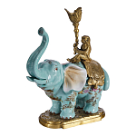 Подсвечник в виде слона из фарфора с бронзовыми элементами Elephant in the Garden of Eden варинант исполнения - 2 | Loft Concept в Екатеринбурге