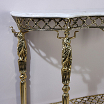 Консоль бронзовая с мраморной столешницей Bronze Console варинант исполнения - 2 | Loft Concept в Екатеринбурге