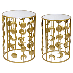 Набор из двух столов из металла Brass Symphony Moon варинант исполнения - 1 | Loft Concept в Екатеринбурге