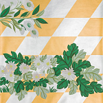 Обои ручная роспись Tiled Meadow Original colourway on Egyptian Gold gilded paper варинант исполнения - 1 | Loft Concept в Екатеринбурге