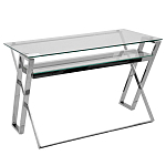 Стол письменный с прозрачной столешницей Corporate Identity варинант исполнения - 1 | Loft Concept в Екатеринбурге