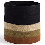 Плетеная корзина в полоску Iweala Wicker Basket варинант исполнения - 1 | Loft Concept в Екатеринбурге