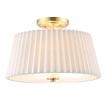 Потолочный светильник с белым плиссированным абажуром Ganglion варинант исполнения - 1 | Loft Concept в Екатеринбурге