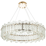 Круглая люстра с декором из рельефного стекла Cassian Relief Glass Chandelier 80 варинант исполнения - 1 | Loft Concept в Екатеринбурге