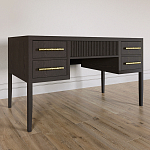 Большой Рабочий стол Primo с 5 выдвижными ящиками Темный орех варинант исполнения - 2 | Loft Concept в Екатеринбурге