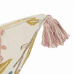 Чехол на подушку с кисточками и вышивкой птиц Ethnic mix Birds Rect варинант исполнения - 2 | Loft Concept в Екатеринбурге