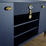 Комод-буфет Elsa Dreams Blue с открытыми полками   варинант исполнения - 4 | Loft Concept в Екатеринбурге