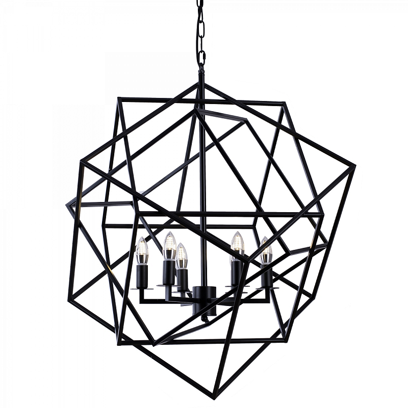 Люстра Cubist Small Chandelier Black Черный в Екатеринбурге | Loft Concept 