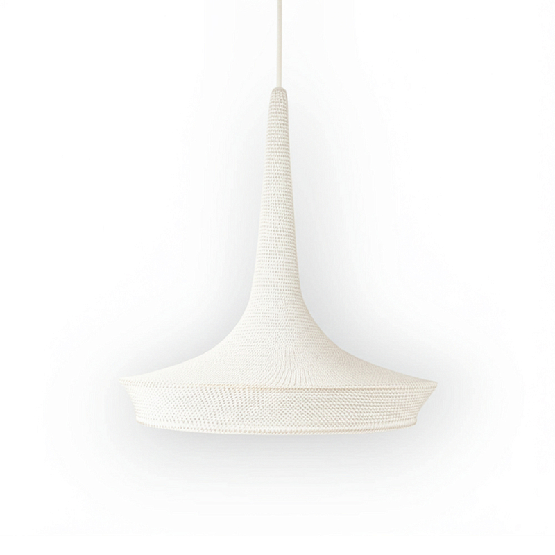 Подвесной вязаный белый светильник «Марокко» Белый в Екатеринбурге | Loft Concept 