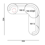 Угловой модульный диван Calypso с поворотным механизмом  варинант исполнения - 13 | Loft Concept в Екатеринбурге