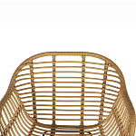 Стул барный с ротанговым плетением Half Bar Chair with Wicker с подлокотниками варинант исполнения - 6 | Loft Concept в Екатеринбурге