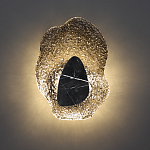 Бра с волнообразным стеклянным плафоном и вставкой из мрамора Liquid Stone варинант исполнения - 14 | Loft Concept в Екатеринбурге