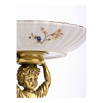 Чаша с цветочным орнаментом на ножке в виде бронзового ангела Eden Garden варинант исполнения - 3 | Loft Concept в Екатеринбурге