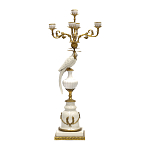 Подсвечник белый Попугай из фарфора с бронзовыми элементами Eden Garden варинант исполнения - 3 | Loft Concept в Екатеринбурге