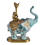 Подсвечник в виде слона из фарфора с бронзовыми элементами Elephant in the Garden of Eden варинант исполнения - 4 | Loft Concept в Екатеринбурге
