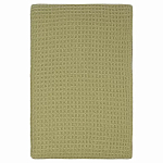 Плед из шерсти зеленого цвета с бахромой Waffle Comfort варинант исполнения - 1 | Loft Concept в Екатеринбурге