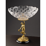 Чаша стеклянная прозрачная на бронзовой подставке с фигуркой девушки Eden Garden варинант исполнения - 5 | Loft Concept в Екатеринбурге