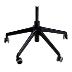 Стул с мягкой синей обивкой из велюра и подъемно-поворотным механизмом на черных колесиках Harper Blue варинант исполнения - 5 | Loft Concept в Екатеринбурге