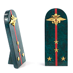 Сувенир Погон МВД из натурального камня змеевик Souvenir Epaulets варинант исполнения - 4 | Loft Concept в Екатеринбурге