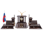 Настольный письменный набор из природного камня обсидиана с декором в виде орла Golden Eagle варинант исполнения - 1 | Loft Concept в Екатеринбурге