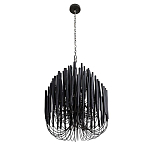 Люстра черная с несколькими ярусами деревянных палочек Bright Wooden Chandelier варинант исполнения - 3 | Loft Concept в Екатеринбурге